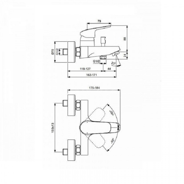 Комплект 3 в 1 Ideal Standart (B1713AA + B1721AA + B2620AA) BD001AA