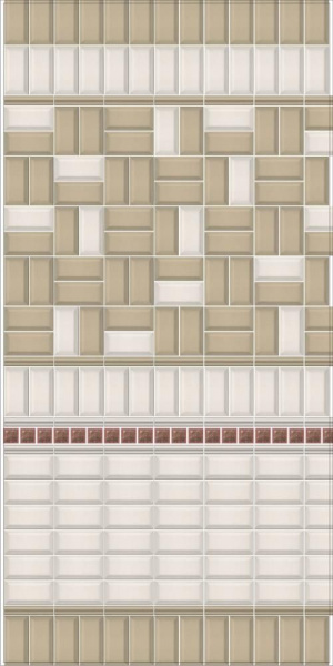 Плитка настенная Kerama Marazzi Клемансо 7,4х15 беж грань 16051