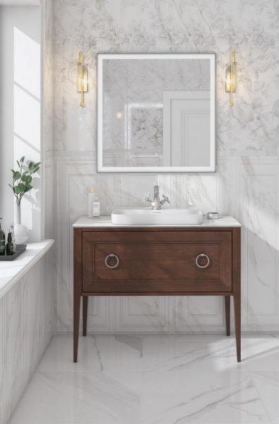 Столешница Kerama Marazzi Монте Тиберио 80 см, белый натуральный, PL1.SG50008220R\80