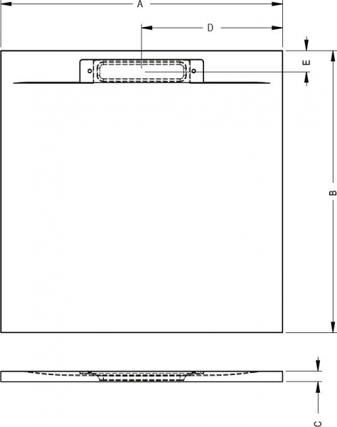Душевой поддон Riho ISOLA 120x80  COLOUR ANTRACIT, DR160800000000S