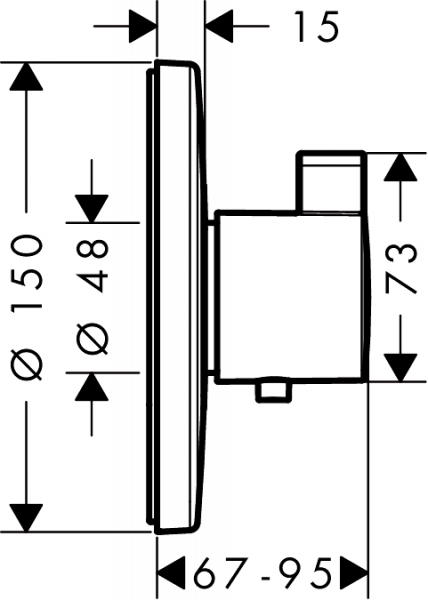 Ecostat S Highflow Термостат для душа/ванны скрытого монтажа 15756000