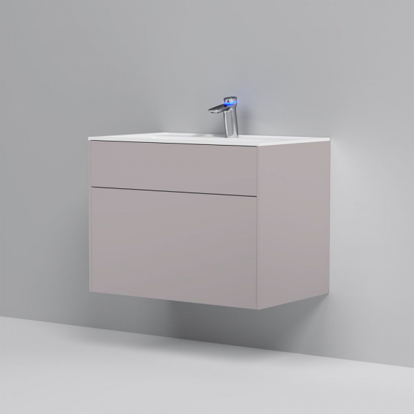 Тумба подвесная под раковину AM.PM INSPIRE V2.0 80 см, 3 ящика, push-to-open, элегантный серый M50AF