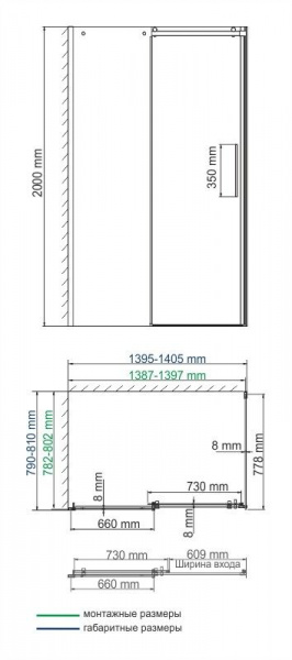 Душевая кабина WasserKRAFT Dinkel, 58R35