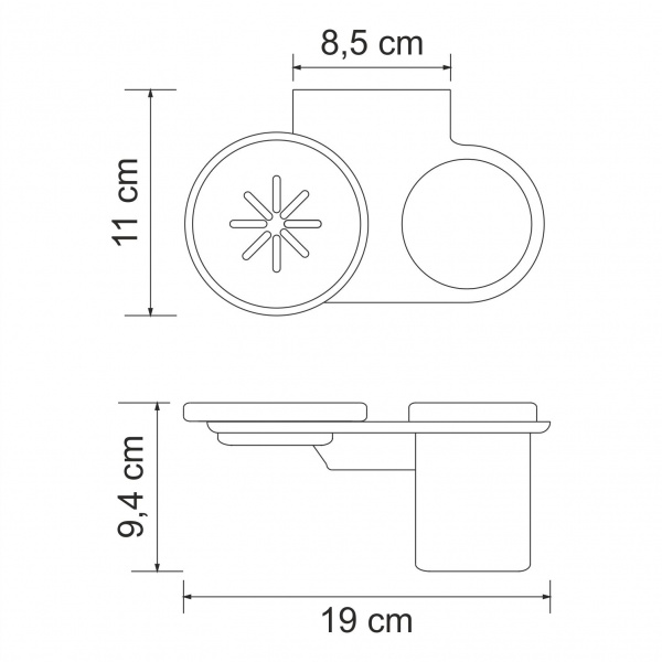 Стакан/мыльница WasserKRAFT Kammel K-8300, K-8326