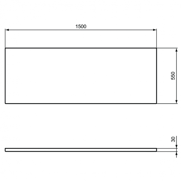 Фронтальная панель Ideal Standard i.life 150 см для прямоугольной ванны, T478301