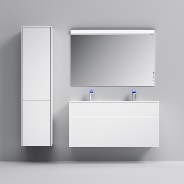 Тумба подвесная под раковину AM.PM INSPIRE V2.0 120 см, 3 ящика, push-to-open, белый матовый, M50AFH