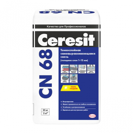 Смесь самовыравнивающаяся Ceresit 1-15 мм CN 68/25
