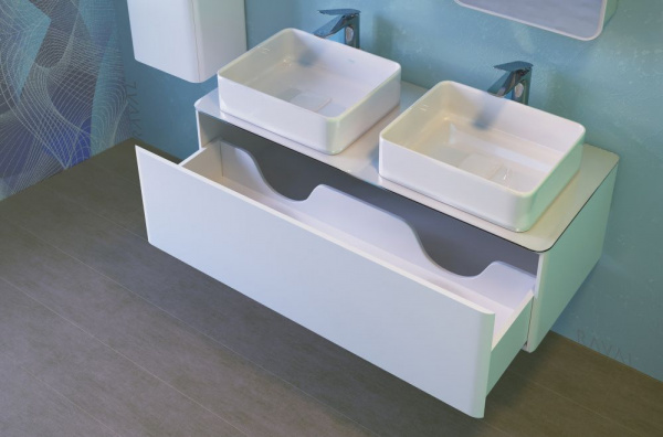 Тумба Raval Pure 120 подвесная Белая, Pur.01.120/P/W