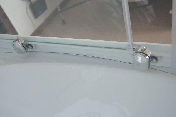 Гидромассажный бокс Royal Bath 90х90х217, прозрачное  стекло, белый профиль, RB 90HK2-Т