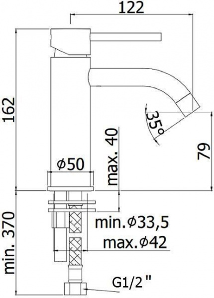 Смеситель для раковины Paffoni Light LIG071ST