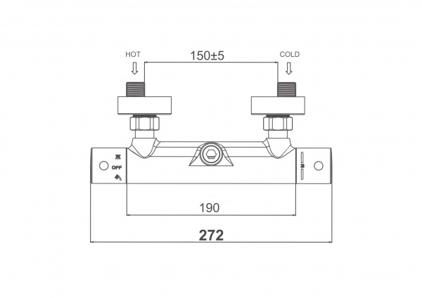 Термостат для душа D&K Bayern.Potsdam DA2123101 хром