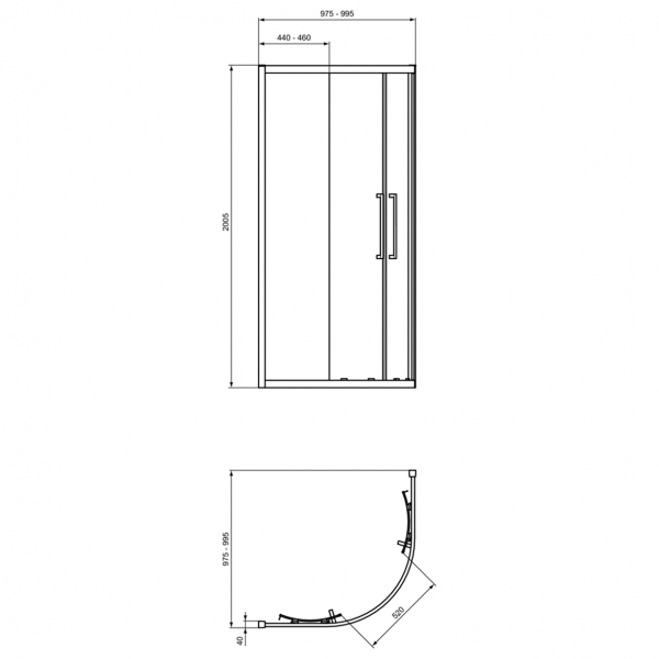 Душевая кабина Ideal Standard IS I.Life Quadrant 100х100 см (полный комплект), T4937EO