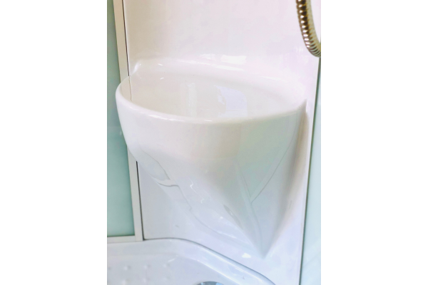 Гидромассажный бокс Royal Bath 100х100х217, белое/рифленое стекло, белый профиль, RB 100HK7-WС
