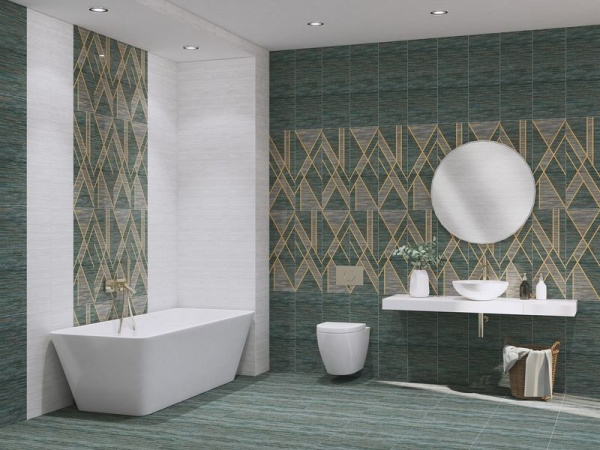 Керамическая плитка настенная Eletto Ceramica TESSUTO GREEN ARTE 25,1*70,9 1с, 507721101