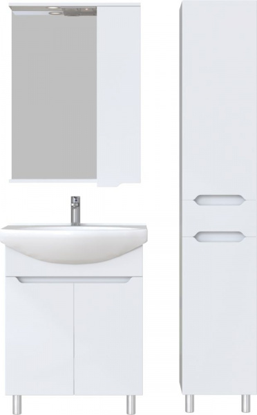 Тумба напольная Sanstar Bianco 65,б/ящ, белая, с раковиной Стиль 650, 237.1-1.5.1.К