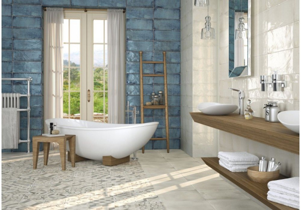 Керамическая плитка настенная Cifre ceramica DECOR MONTBLANC BLUE RG BRILLO 20X50