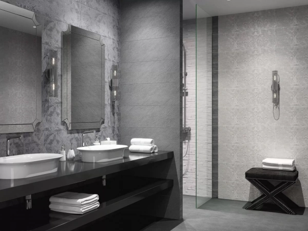 Керамическая плитка настенная Kerama Marazzi Гренель серый светлый структура мат 30x89, 13054TR
