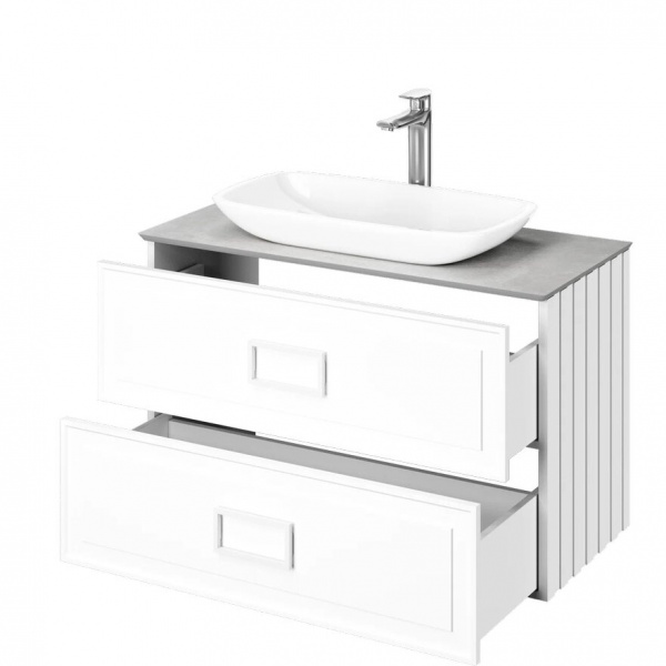 Тумба подвесная Avanti Eleganta Double Bianco 100 под столешницу два ящика