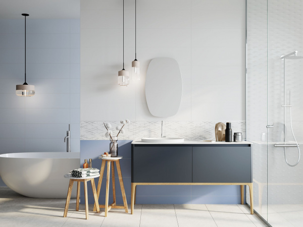 Керамическая плитка настенная Meissen Keramik Trendy  белый 25x75 TYU051