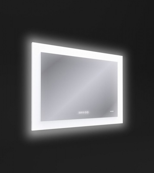 Зеркало прямоугольное Cersanit LED design pro 060 80 часы с подсветкой, KN-LU-LED060*80-p-Os