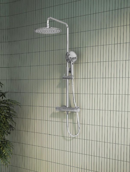 Душевая система Vitra  Aquaheat Bliss 240 2F, с термостатом, хром, A47205