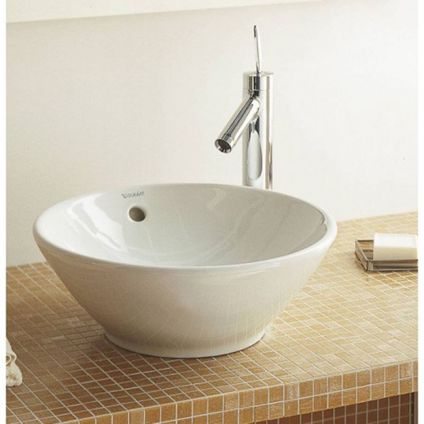 Раковина накладная Duravit Starck 3 42 с переливом, крепление, белый , 325420000