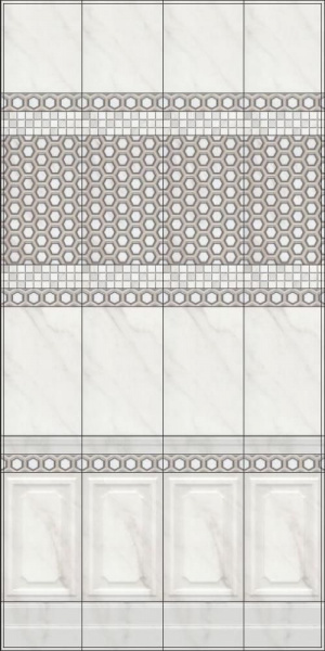 Декор Kerama Marazzi 25х40 Гран Пале белый мозаичный MM6359