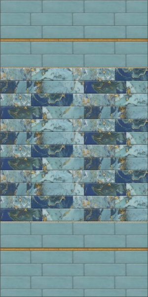 Керамическая плитка настенная Kerama Marazzi Милан Дарсена голубой 8,5x28,5x8,5, 9036