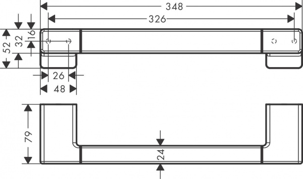 Поручень для ванны Hansgrohe AddStoris, полированное золото, 41744990